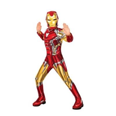 Kids' Marvel Iron Man Halloween Costume Muscle Jumpsuit with Mask | Target