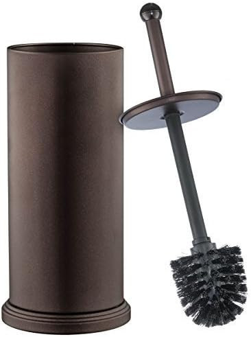 Home-it Toilet Bowl Brush and Holder - Bronze Bathroom Accessories Covered Toilet Brush Compact, ... | Amazon (US)