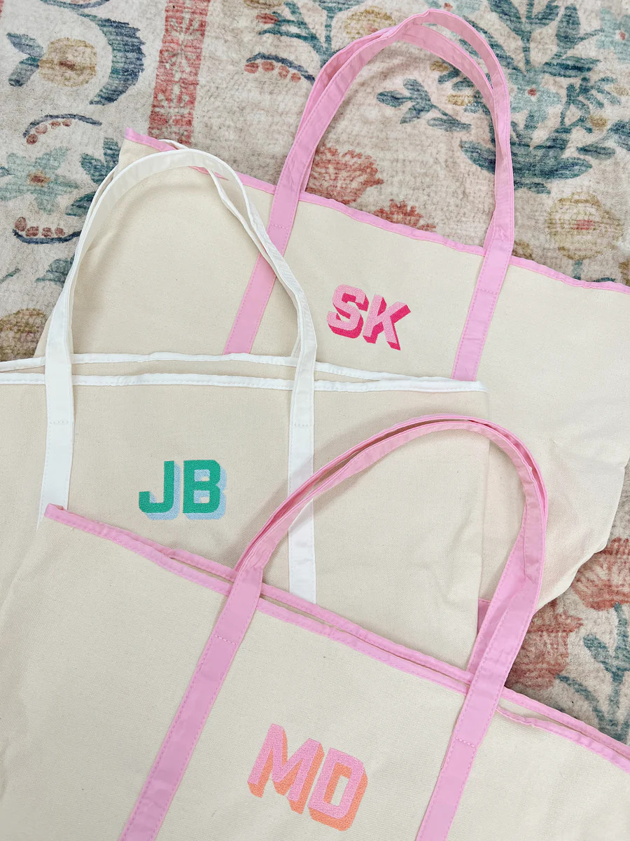 Canvas Boat Tote - Embroidered | KenzKustomz