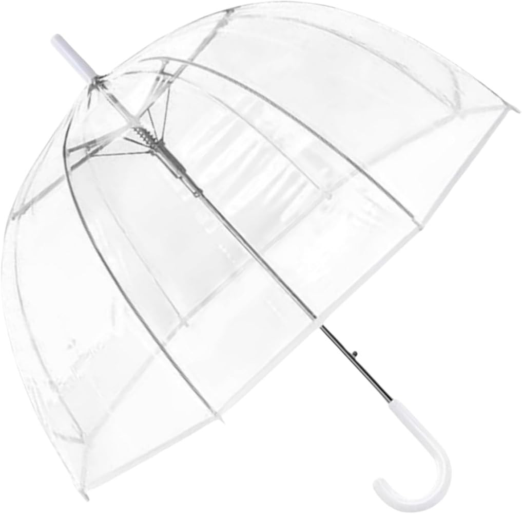 Clear Bubble Wedding Travel Umbrella Large Canopy Transparent Dome Coverage Clear Umbrellas for R... | Amazon (US)