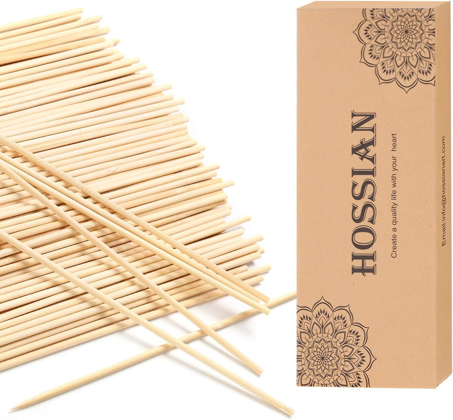 HOSSIAN 100PCS Reed Diffuser Sticks-Natural Rattan Wood Sticks-Replacement for Aroma Fragrance Re... | Amazon (US)
