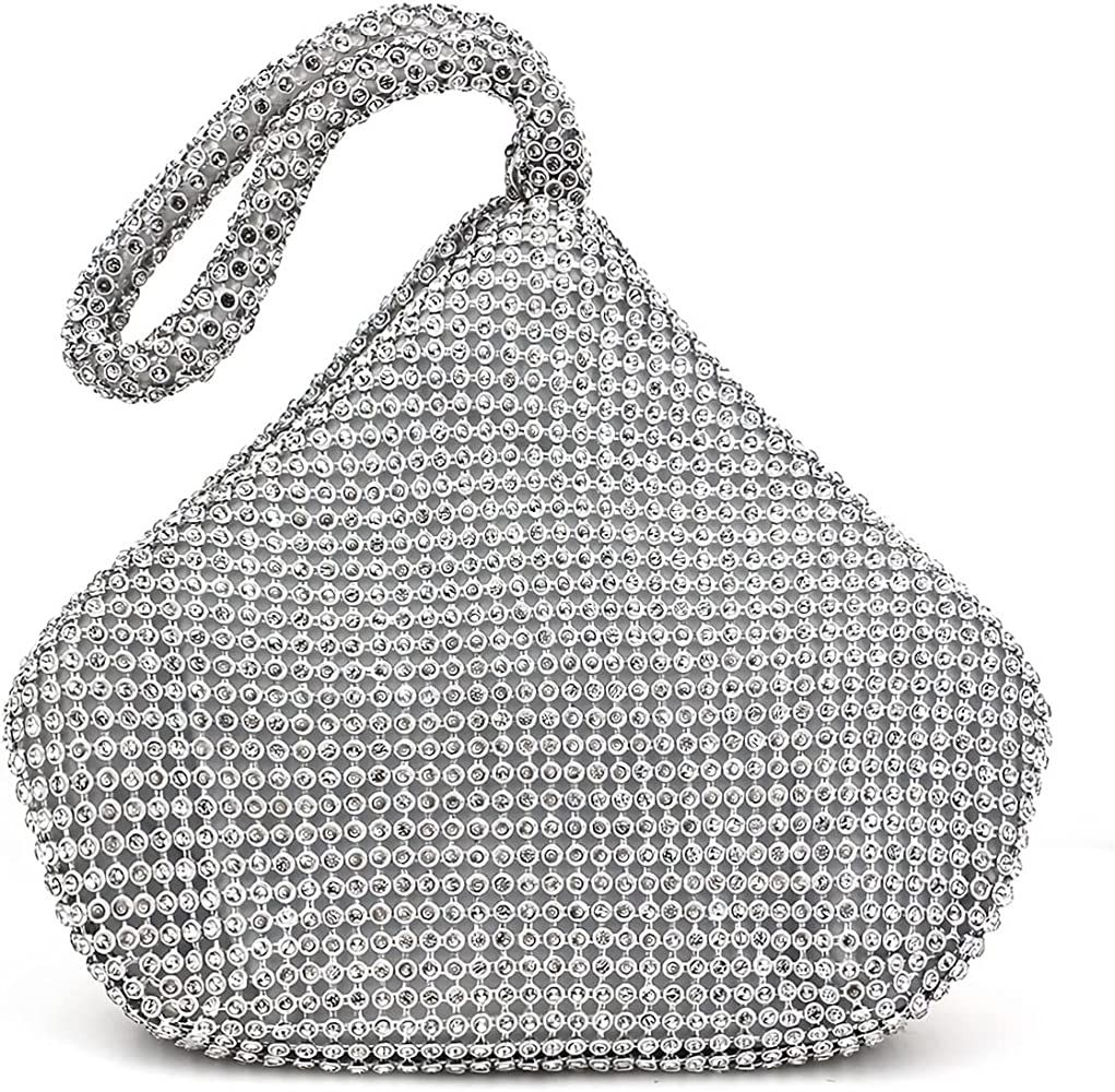 JAMBHALA Small Sparkle Clutch Bag for Women Wedding Rhinestone Purse Evening Bag Mini Handbags | Amazon (US)