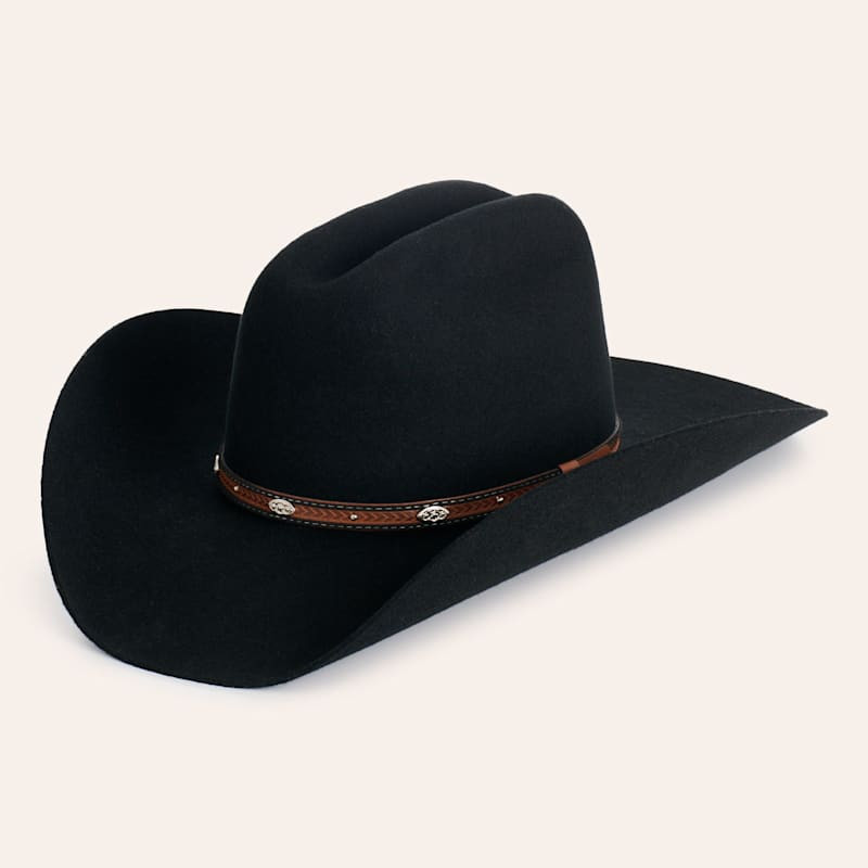 Master Hatters Houston 3X  Black Cattleman Crown Wool Cowboy Hat | Cavender's