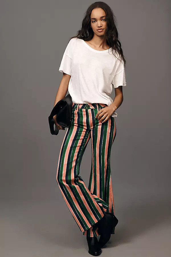 Wanderer Mid-Rise Flare Jeans | Anthropologie (US)