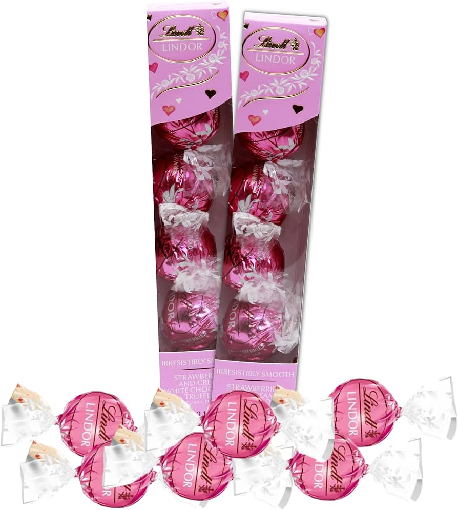 Strawberry Creme Flavored Truffles, Individually Wrapped White Chocolate Candies, Gourmet Easter ... | Amazon (US)