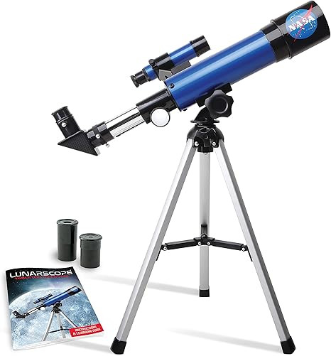 NASA Lunar Telescope for Kids – 90x Magnification, includes Two Eyepieces, Tabletop Tripod, and... | Amazon (US)