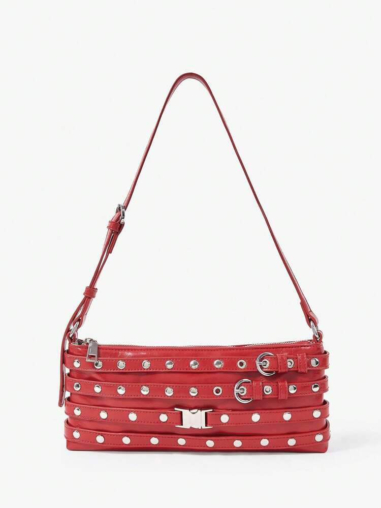 Viva Strut Ladies Bag, Hot Girl, Sweet Cool Girl, Y2Y, Punk, Rivet Decoration, Gas Eye Decoration... | SHEIN