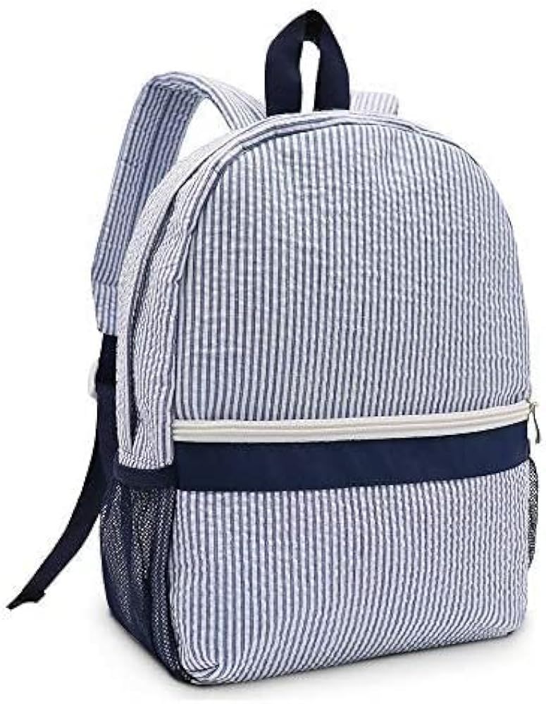 Toddler Backpack, Seersucker Gingham Kids Backpack for Boys and Girls, Preschool Kids Backpack, L... | Amazon (US)