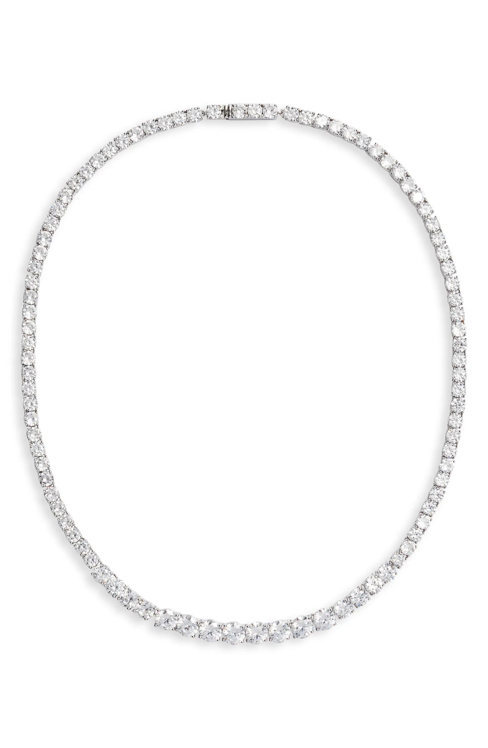 Nordstrom Graduated Cubic Zirconia Collar Necklace | Nordstrom | Nordstrom