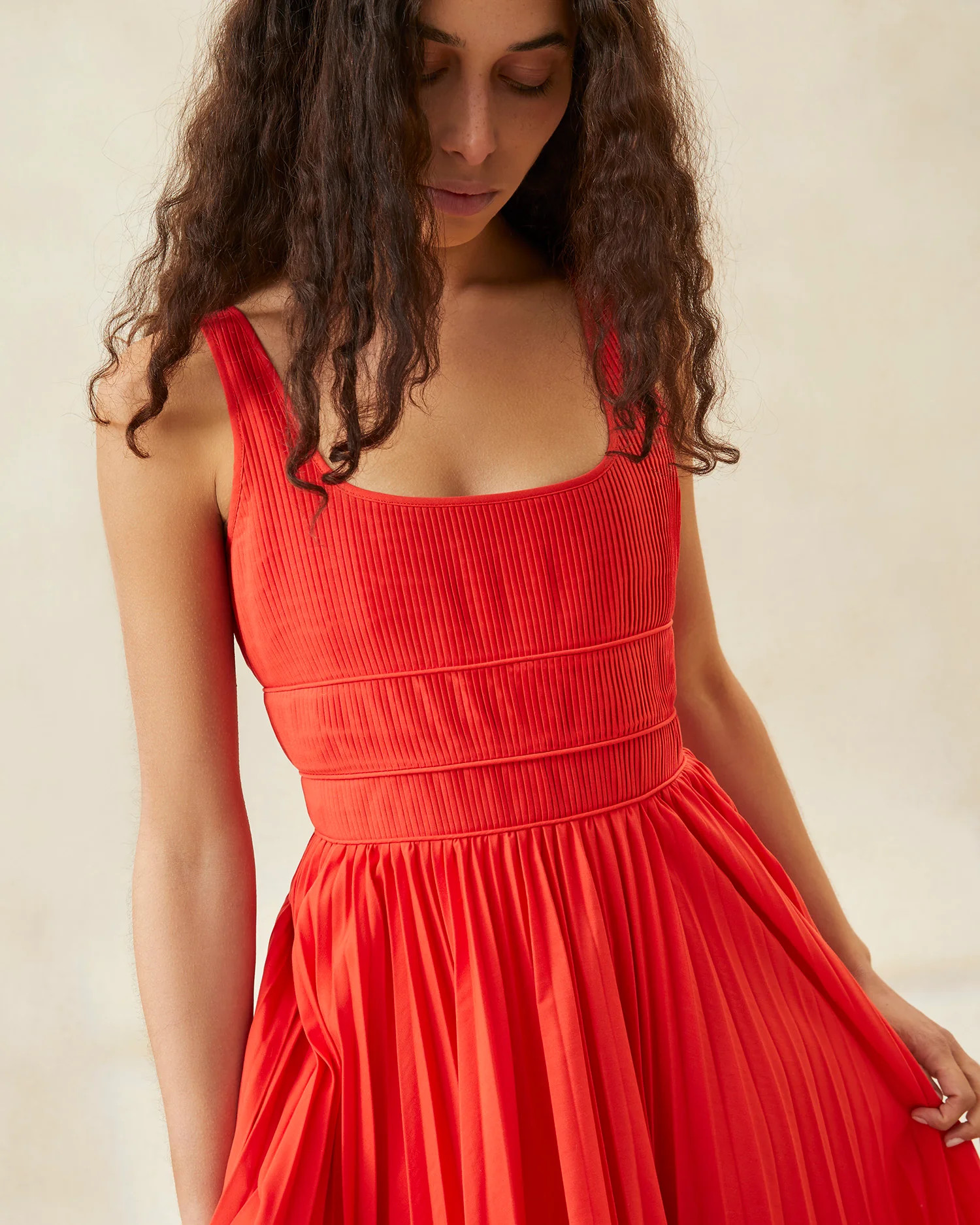 Bea Poppy Pleated Dress | Loeffler Randall