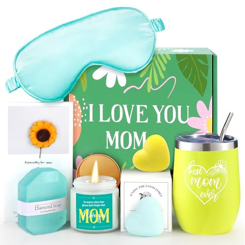 ADBAOBO Mothers Day Gifts for Mom, Mom Birthday Gifts from Daughter Son with 12 oz Tumbler, Best Mom Ever Gift Basket Set Ideas for New Mom Mother in Law Mom to be | Amazon (US)