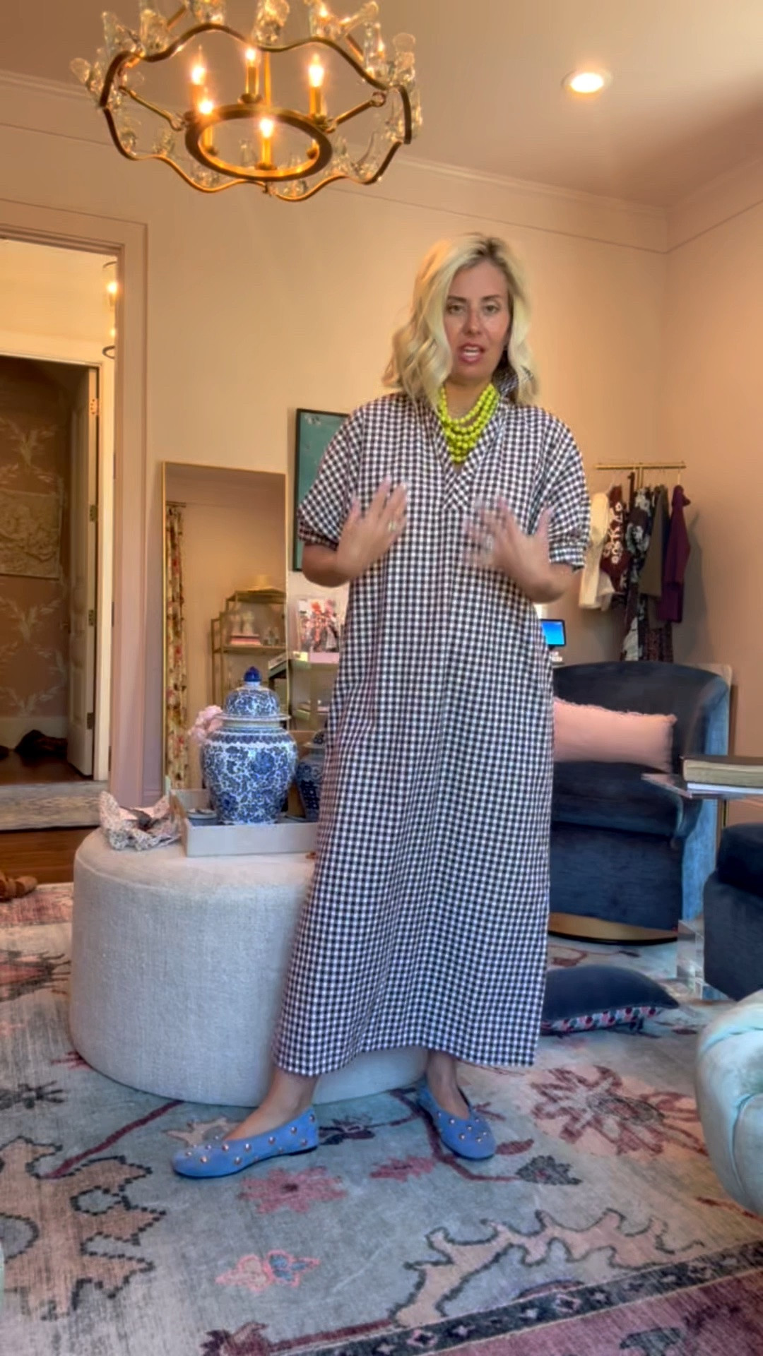 Clover + Bee dress that doesn’t touch me anywhere and I am here for it! ￼I’m in a small dress and 7.5 flats (1/2 size down).

#LTKdayinmylife #LTKSeasonal #LTKOver40