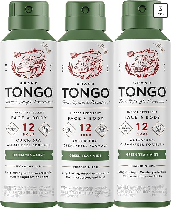 Grand Tongo Green Tea + Mint Insect Repellent, 12-Hour Mosquito & Tick Protection, Picaridin-Base... | Amazon (US)