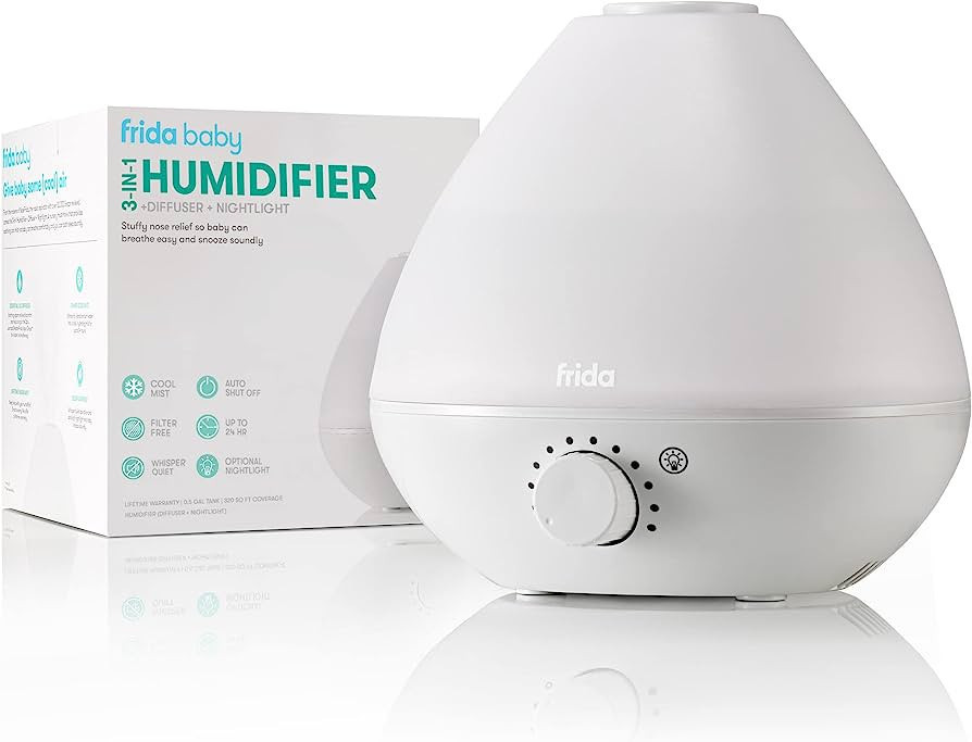 Frida Baby 3-in-1 Humidifier with Diffuser and Nightlight, White | Amazon (US)