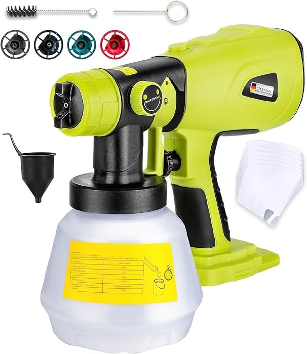 Cordless Paint Sprayer Compatible with Ryobi One 18V Battery 1000ml Capacity HVLP Spray Paint Gun... | Amazon (US)