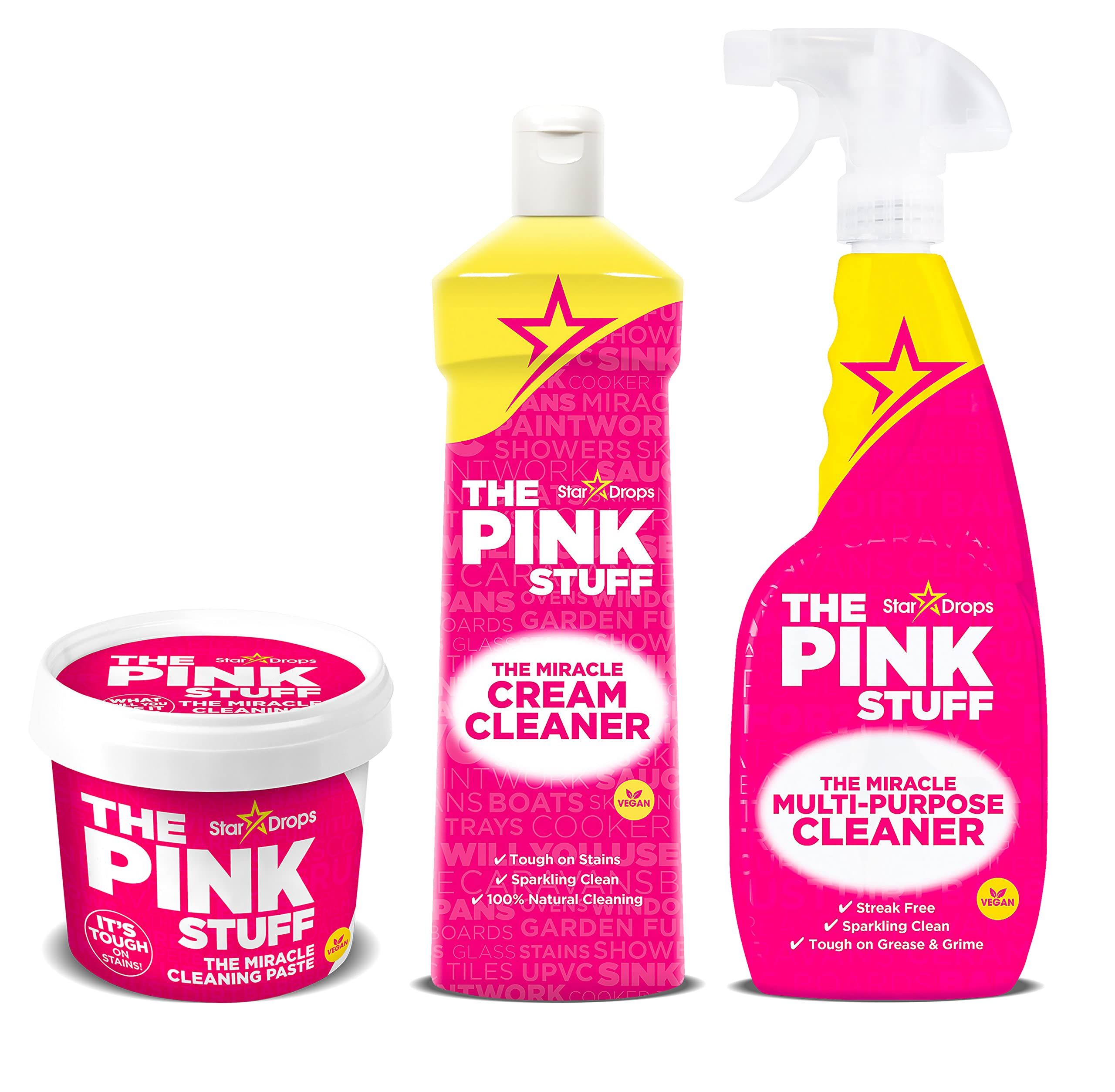 Stardrops - The Pink Stuff Miracle Cleaning Paste, Multi-Purpose Spray, And Cream Cleaner 3-Pack ... | Amazon (US)