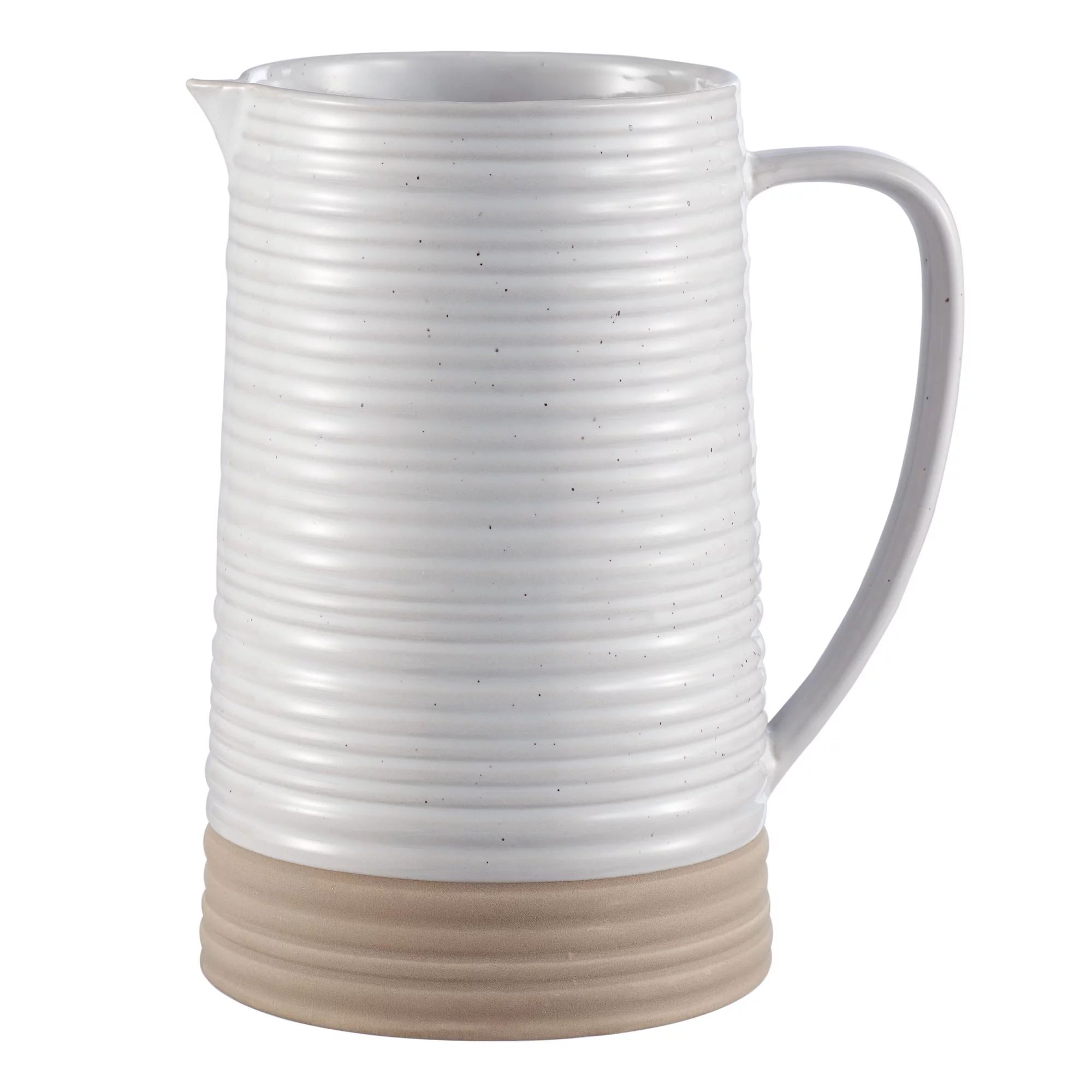 Better Homes & Gardens Exposed White Clay Stoneware Drink Pitcher, 79 Oz - Walmart.com | Walmart (US)