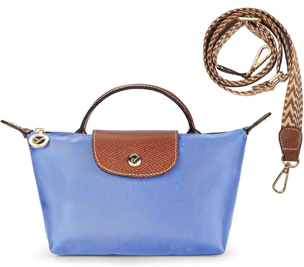 DOMAT Crossbody Bag for Women, Chic Lightweight Purse with Leather Top-handle, Compact Clutch Bag... | Amazon (US)