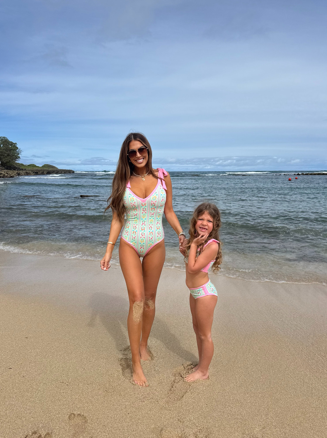 wearing a medium one piece and blakely is wearing a 7/8! use code Holliew10 <3 

 #LTKSwim #LTKTravel