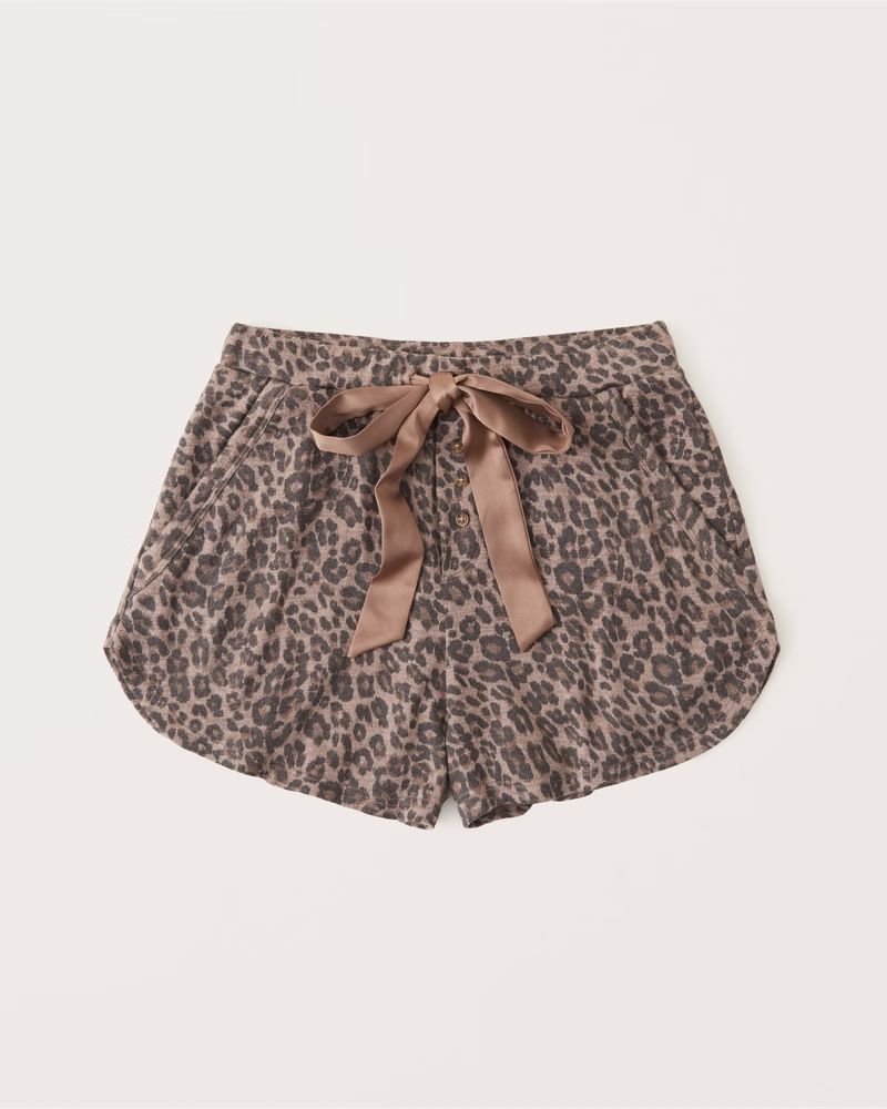 Leopard Cozy Shorts | Abercrombie & Fitch (US)