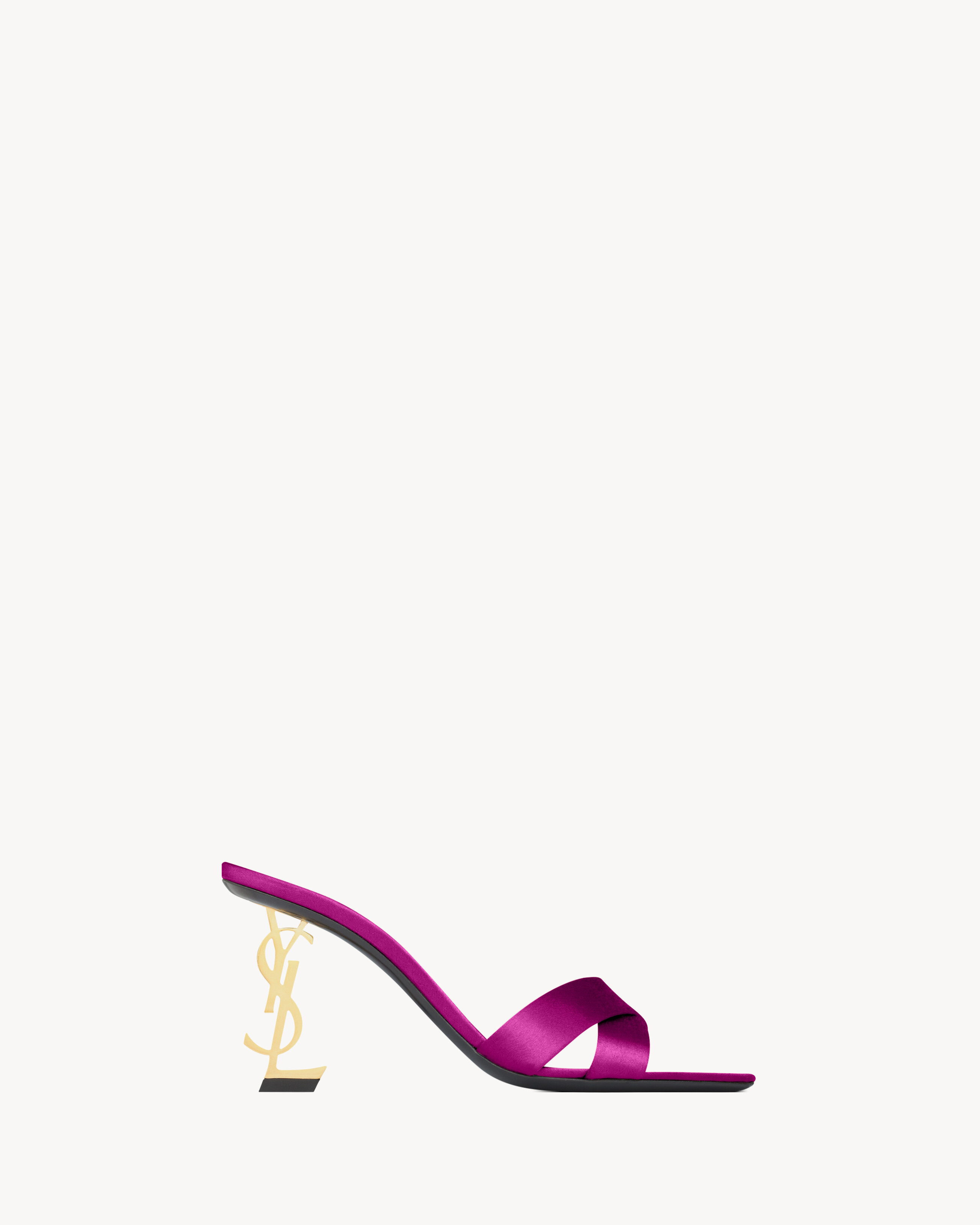 Saint Laurent Opyum Mules In Satin Crepe - Pink - Women - 39.5 | Saint Laurent Inc. (Global)