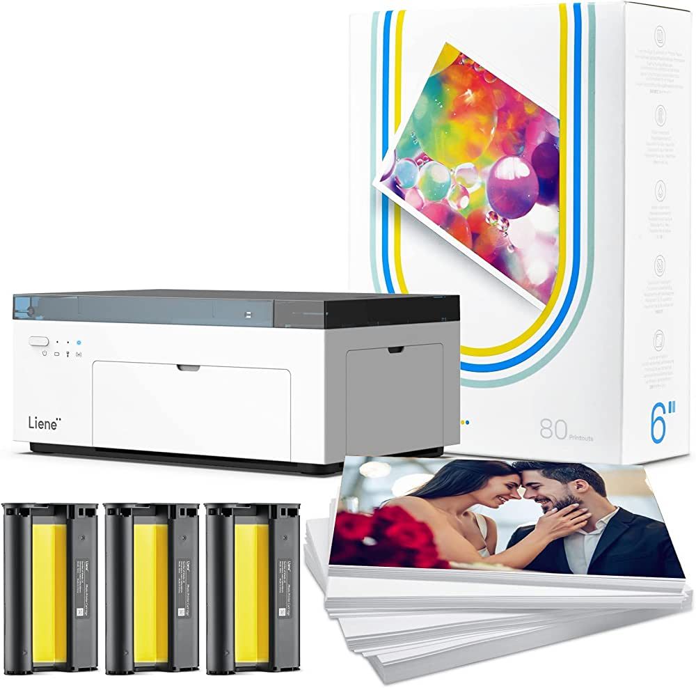 Liene 4x6'' Photo Printer, Photo Printer (100 Sheets), Full-Color Photo, Portable Instant Photo P... | Amazon (US)