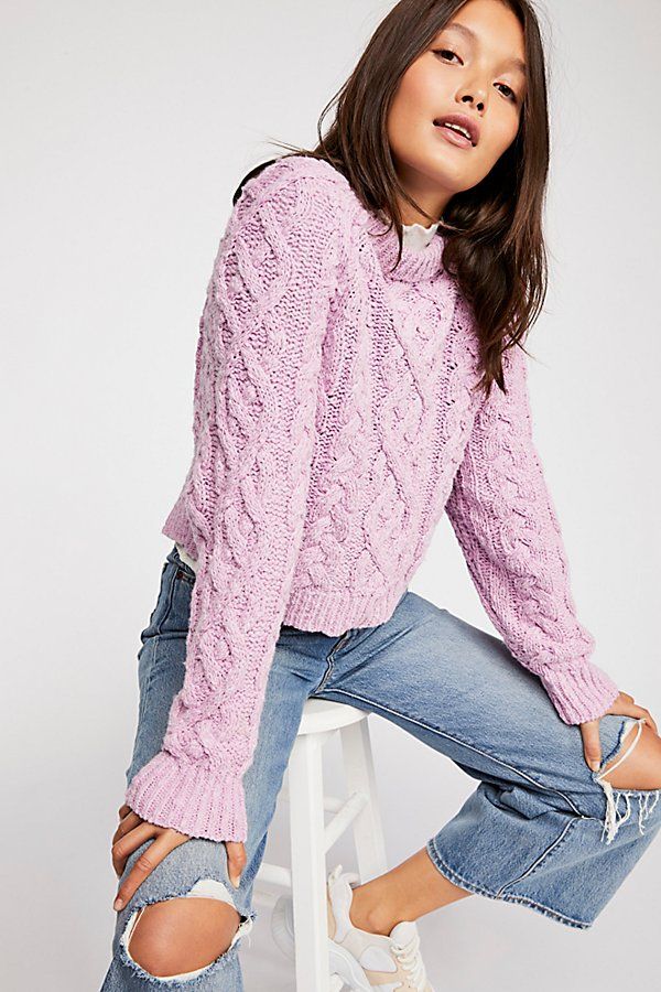 Aran Isle Cable Crew Pullover Sweater by Free People | Free People (Global - UK&FR Excluded)