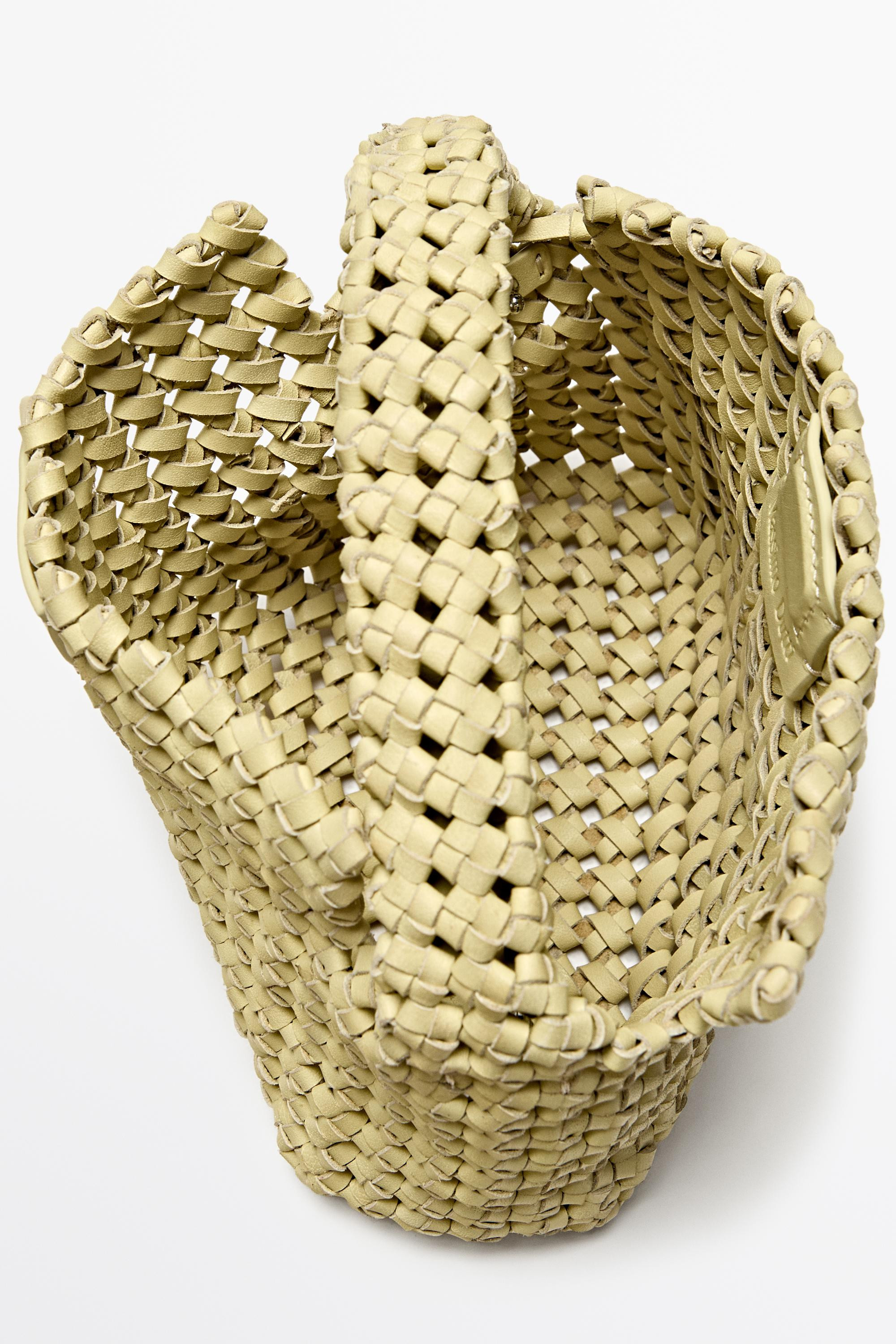 Braided leather mini bag | Massimo Dutti UK