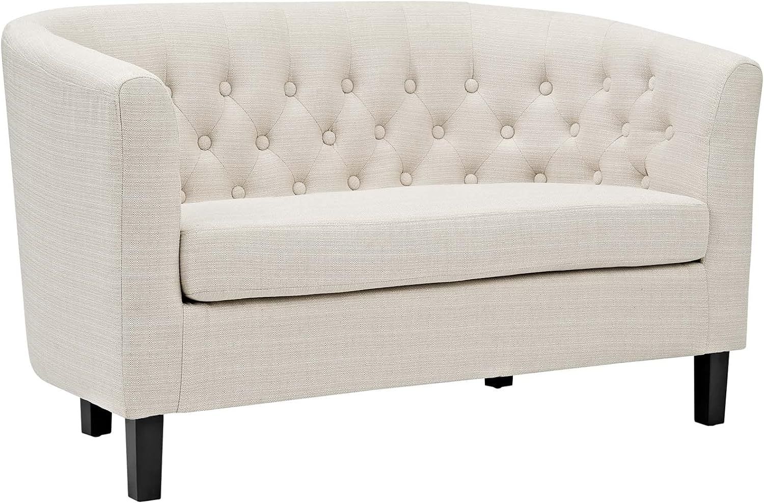 Modway Prospect Upholstered Contemporary Modern Loveseat In Beige | Amazon (US)