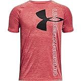 Under Armour Boys' Tech Split Logo Hybrid Short-Sleeve T-Shirt | Amazon (US)