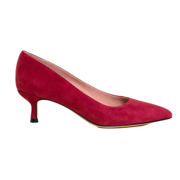 Gutsy Garnet Suede Kitten Heel | ALLY Shoes