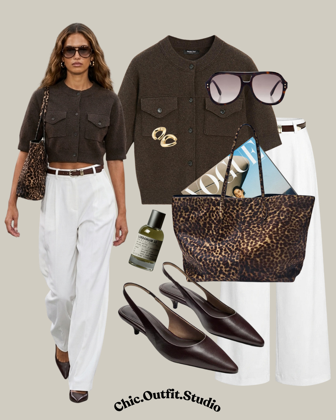 Chocolate Knit Polo & White Trousers | Modern Minimal Chic

✨A chocolate brown short-sleeve knit polo styled with white tailored trousers delivers an elevated minimalist outfit with a timeless silhouette. Leopard accessories add subtle personality while keeping the palette sophisticated and wearable. 

✨Perfect for business casual offices, lunch meetings, creative workdays, city shopping, or elegant everyday dressing.

✨Tags: chocolate knit polo outfit, brown polo sweater women, white trousers outfit, brown and cream outfit women, leopard tote outfit, minimalist chic outfit, business casual women, pre fall work outfit, elevated basics outfit, European style fashion, classic office outfit, quiet luxury wardrobe, modern elegant outfit, transitional fall style 

 #LTKootd #LTKSeasonal #LTKOver40
