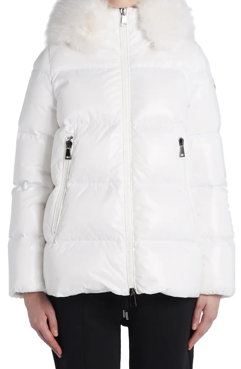 Moncler Laiche Quilted Hooded 750 Fill Power Down Jacket with Removable Faux Fur Trim | Nordstrom | Nordstrom