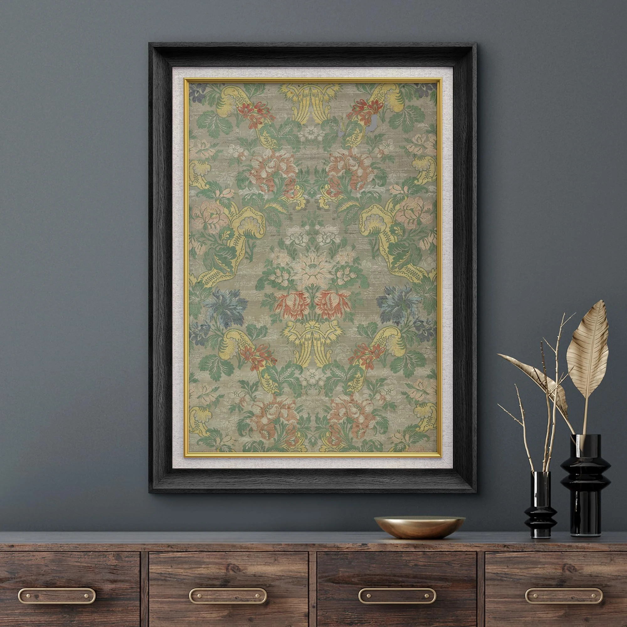 Abstract Botanical Vibrant Floral Botanical Tapestry Nature Wilderness Framed On Paper Print | Wayfair North America