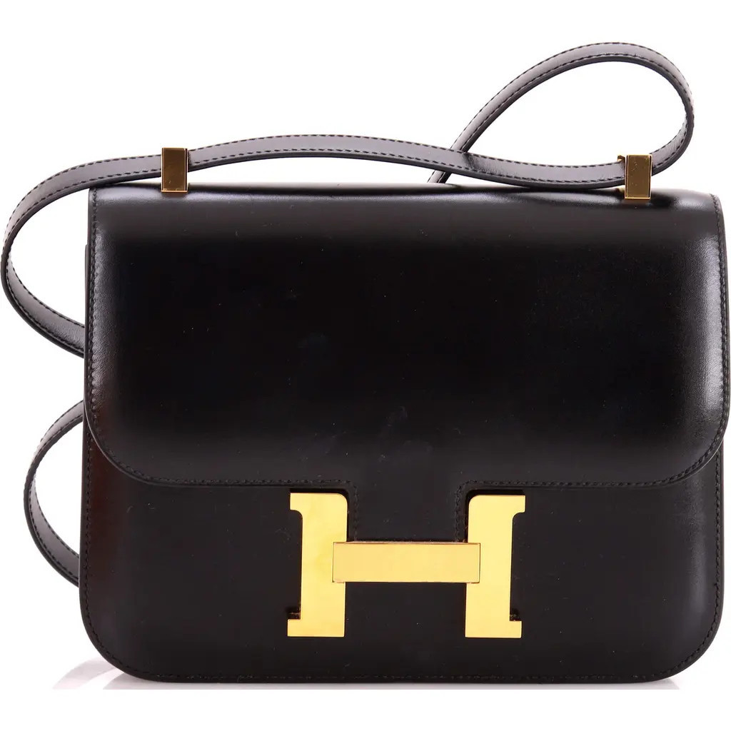 Pre-Owned Hermes Constance NM Bag Box Calf 24 in Noir at Nordstrom, Size X-Small | Nordstrom