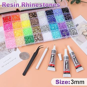 37000Pcs 32 Colors Resin Jelly Rhinestones for Bedazzling, 3mm Multicolor Flatback Gems for Craft... | Amazon (US)