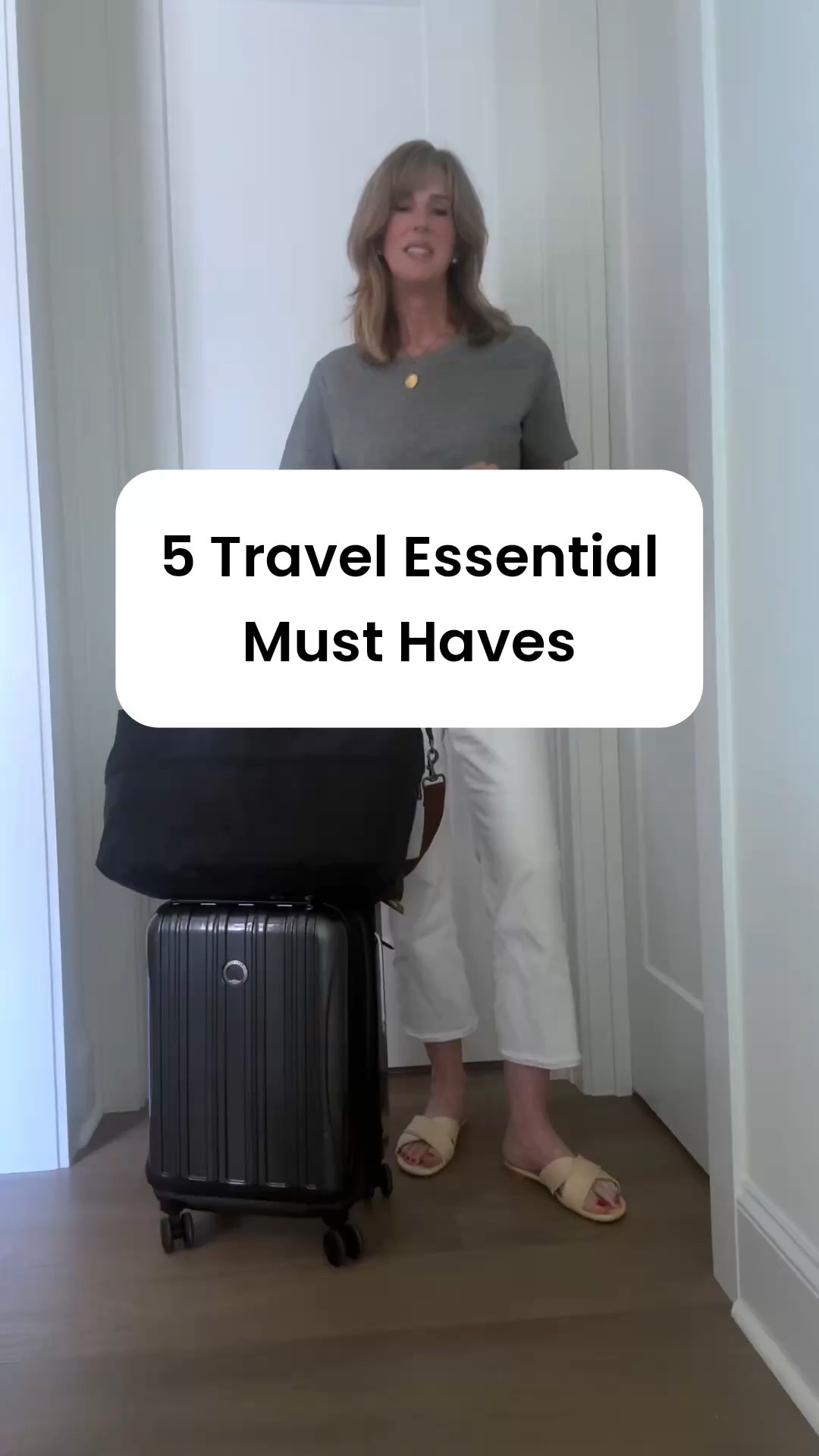 My favorite travel essentials currently:

1.  Expandable personal carry on tote bags- I’ve been using this over 3 years for every trip

2.  Lightweight, versatile wrap available in several colors

3.  My compass necklace that holds up to beach, water and sand

4.  An all leather summer sandal that gets better with every wear

5.  The lightest, comfiest sneaker I’ve ever owned.

#LTKdayinmylife #LTKTravel #LTKOver40