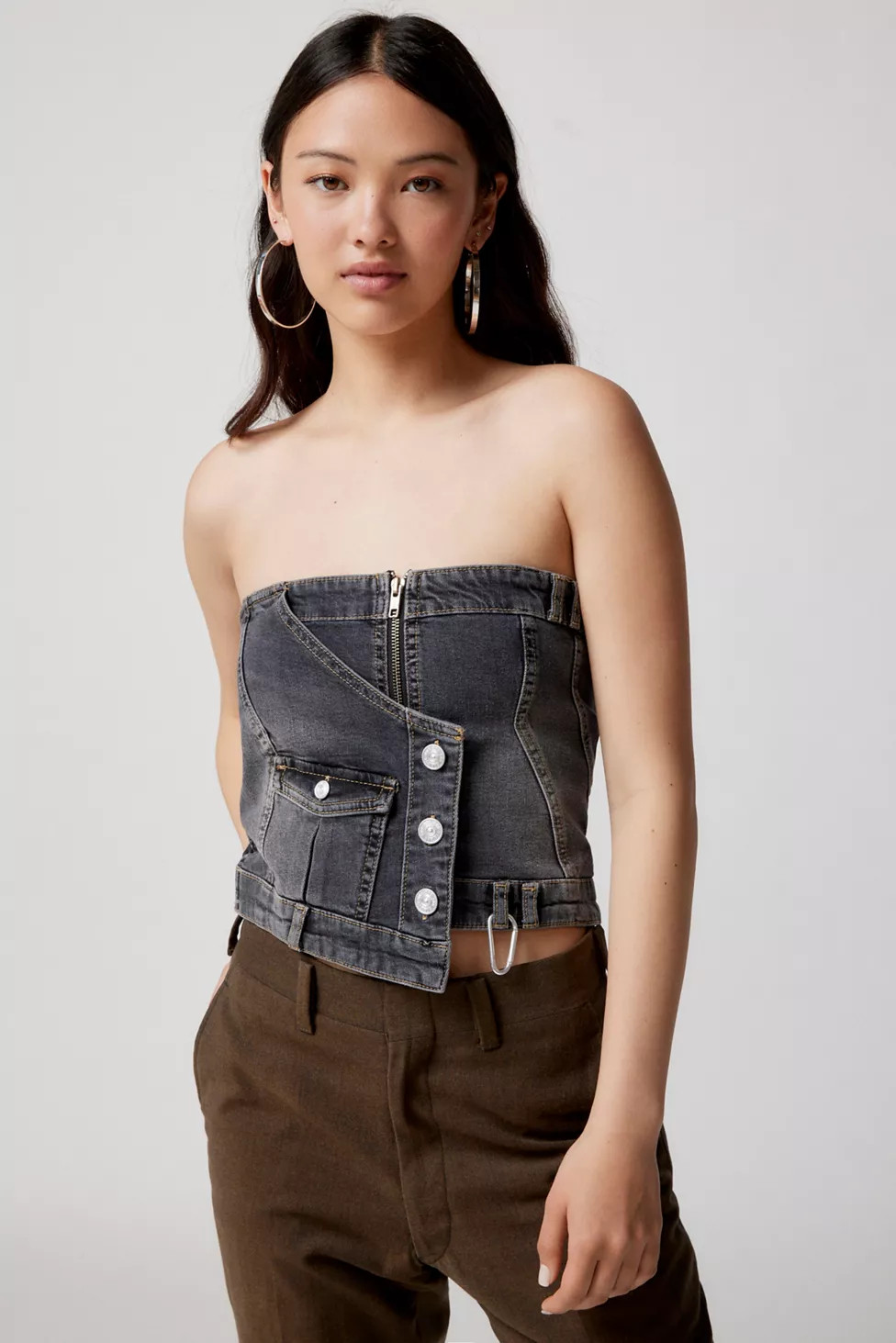 BDG Denim Hardware Tube Top | Urban Outfitters (US and RoW)
