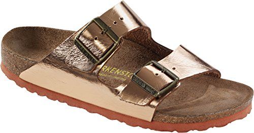 Birkenstock Sandals Arizona from Leather in Metallic Copper 40.0 EU N | Amazon (US)
