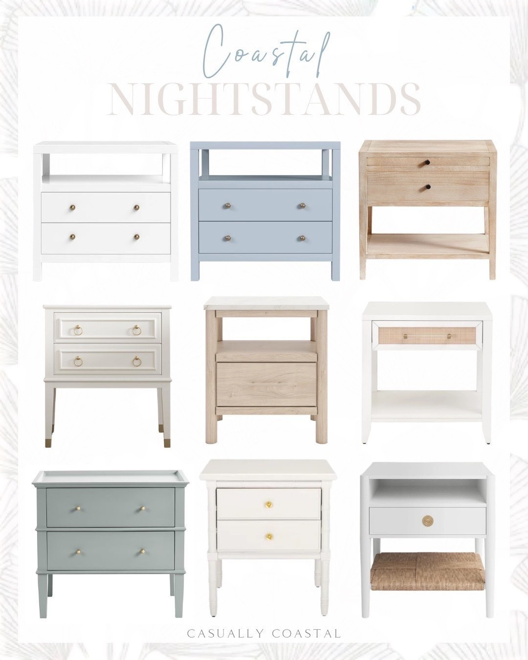Coastal Nightstands 

Wayfair nightstands, pottery barn nightstand, white nightstand, 2 drawer nightstand, blue nightstand, 28” nightstand, wood nightstand, end table with storage, Ballard designs nightstand, beige nightstand, Amazon nightstand, tall nightstand, nightstand with charging station, bedside table, 2 drawer wood chest solid wood night

#LTKHome