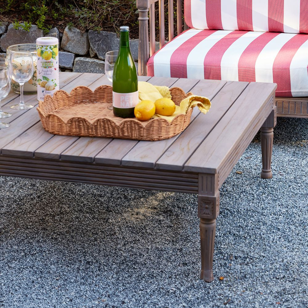 Livia Carved Outdoor Coffee Table | GreenRow