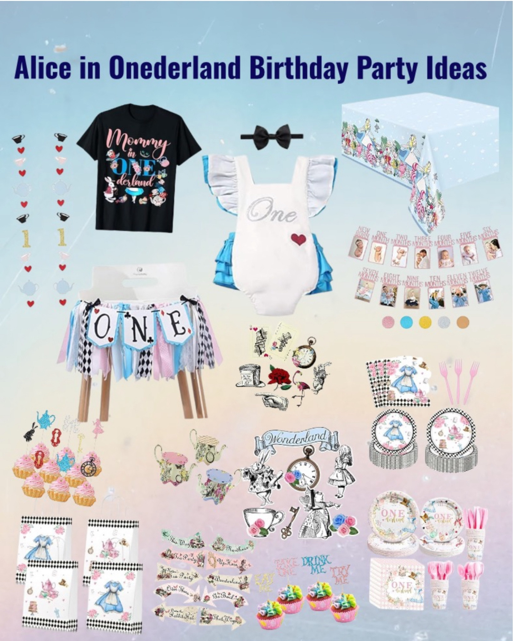 Everything you need for the perfect Alice in Onederland birthday theme.

Can also be helpful for any age wanting to celebrate with Alice in Wonderland.

#LTKBaby #LTKKids #LTKParties