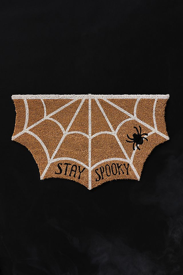 Spiderweb Shaped Coir Printed Doormat | Anthropologie (US)