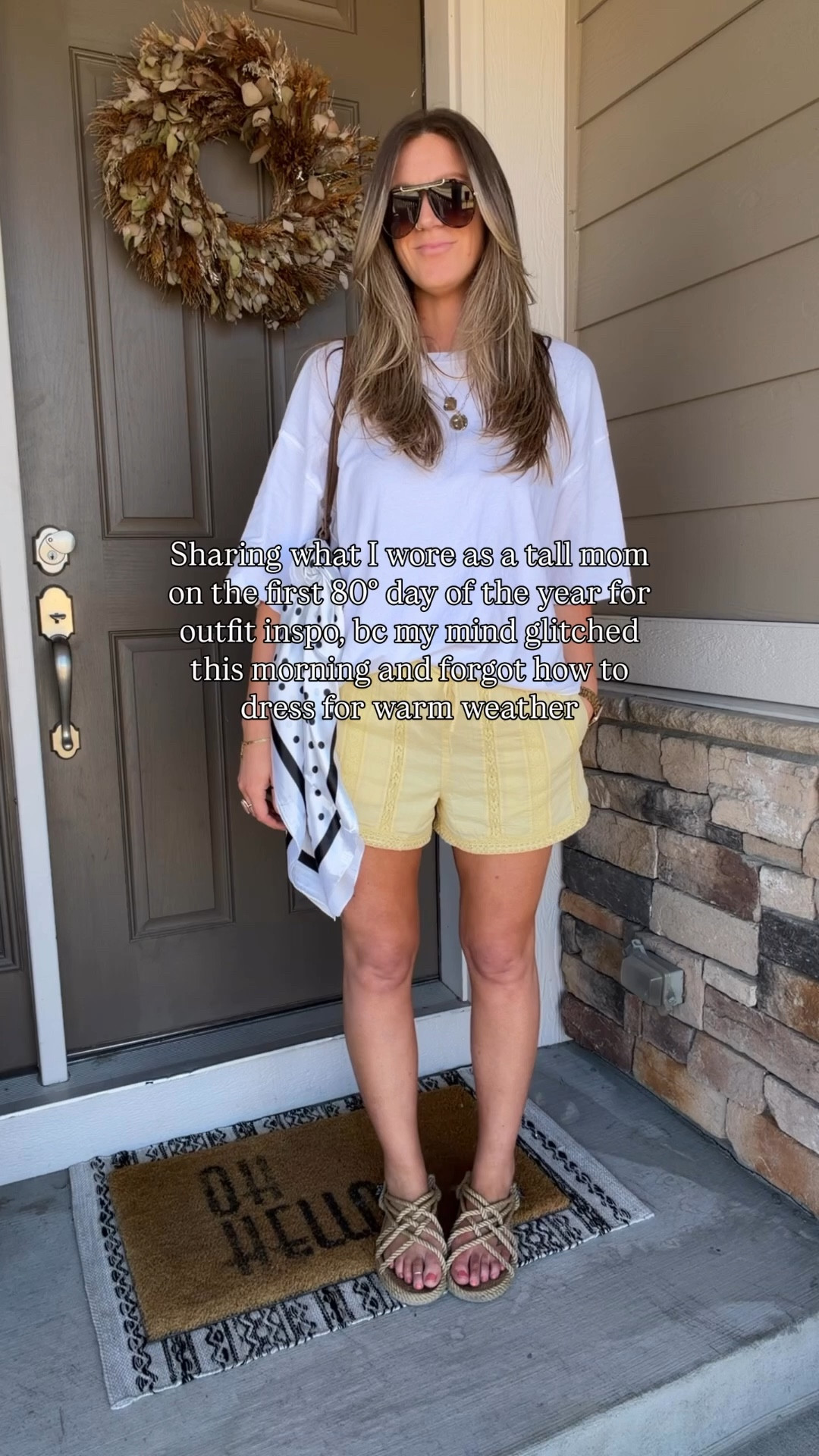 OOTD on the first warm day of the year! 

✨large tee, medium shorts, 11/11.5 sandals 

#LTKootd #LTKTall #LTKOver40