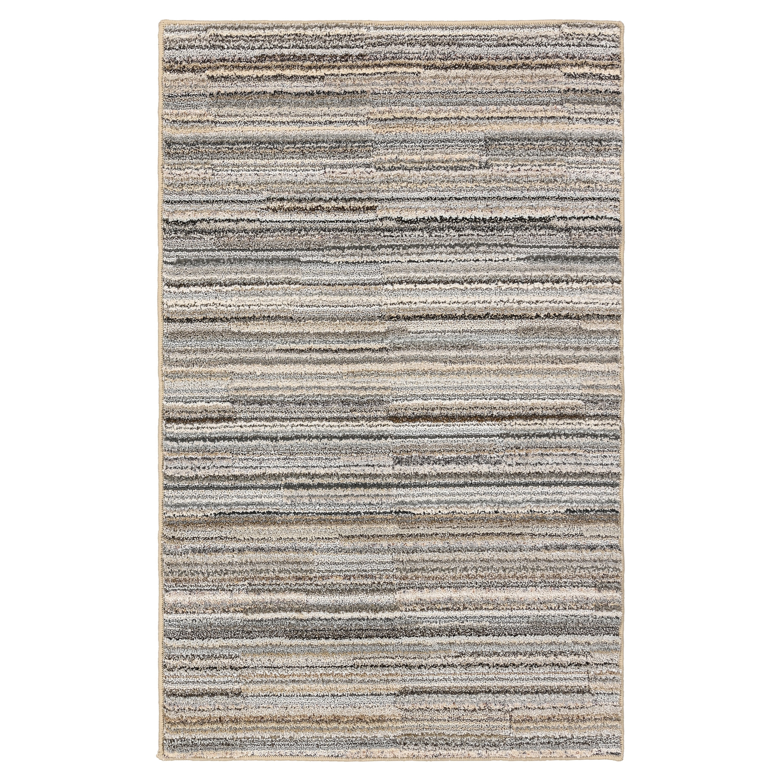 Mainstays Studio Plush Pixel 30 in. x 48 in. Polypropylene Indoor Accent Rug Tan/Gray | Walmart (US)
