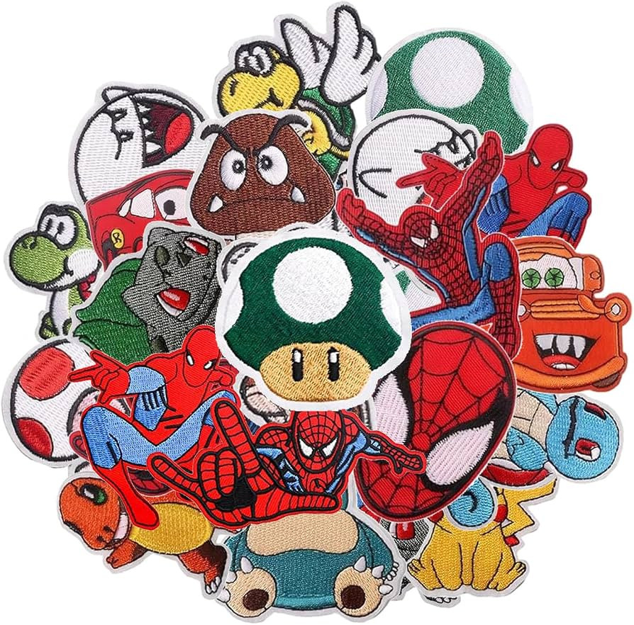 18pcs Decorative DIY Patches - Assorted Size Sew On or Iron On Appliques for Clothing, Jeans, Jac... | Amazon (US)