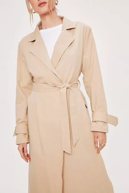 Statement Shoulder Belted Trench Coat | Nasty Gal (US)