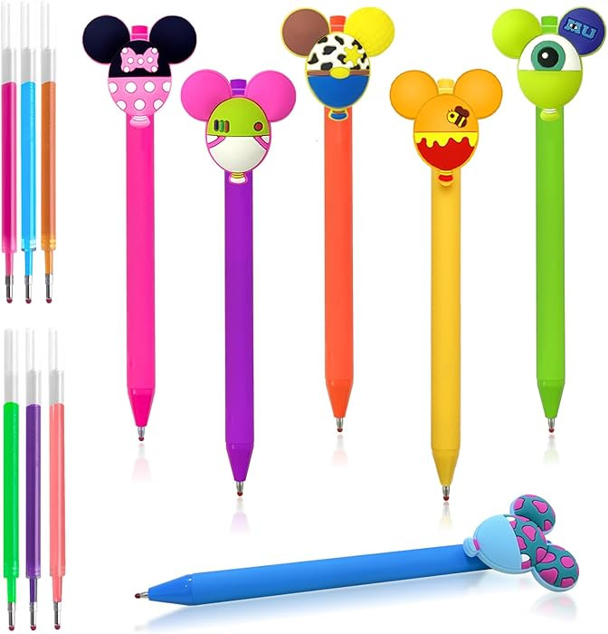 HL Hope&Luck 6PC Micckey Mouse Head Character Ears Pens Set，Color Gel Pens，Colorful Pens for ... | Amazon (US)