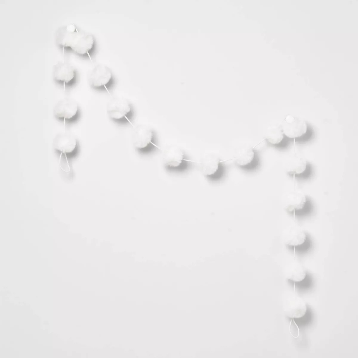 6' Faux Fur Balls Christmas Garland White - Wondershop™ | Target