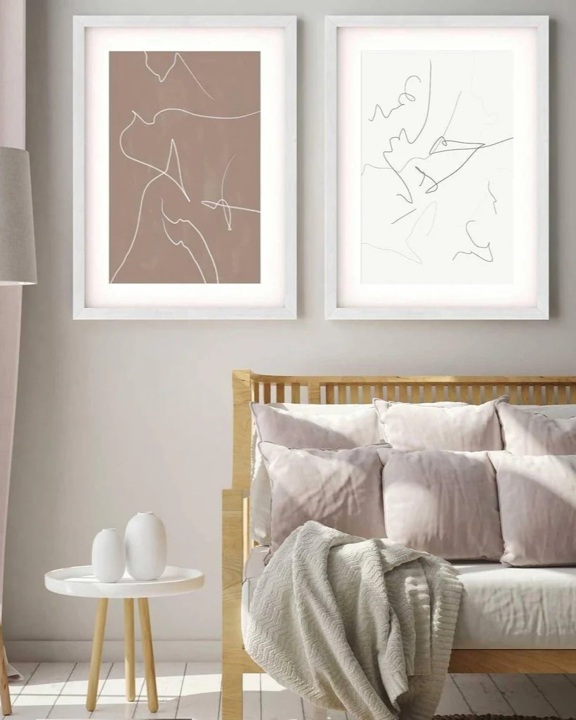 Abstract Line Drawing - Print Set Of 2 | Abstract House